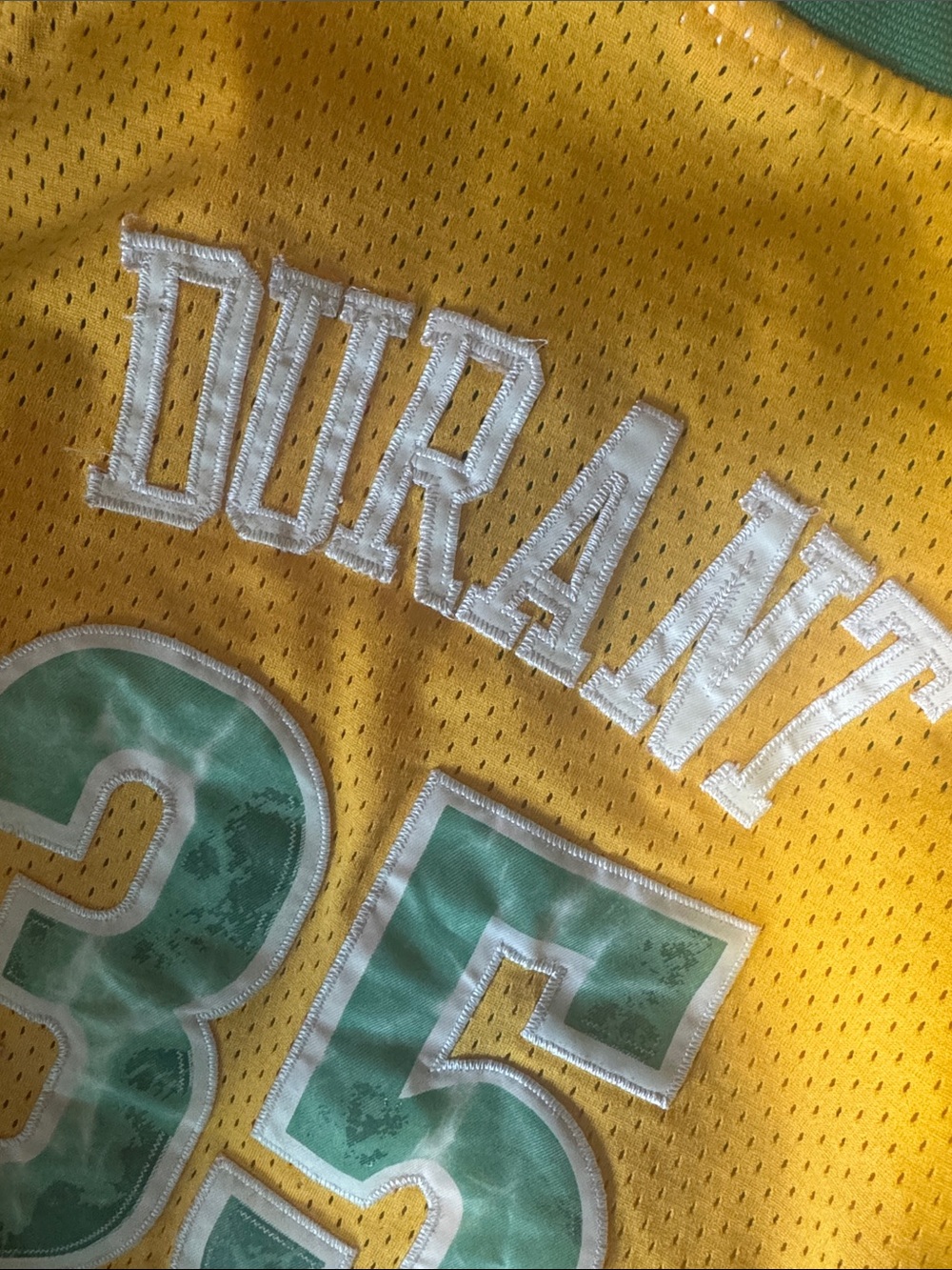 adidas Seattle SuperSonics Yellow & Green NBA Jersey - Picture 6 of 8